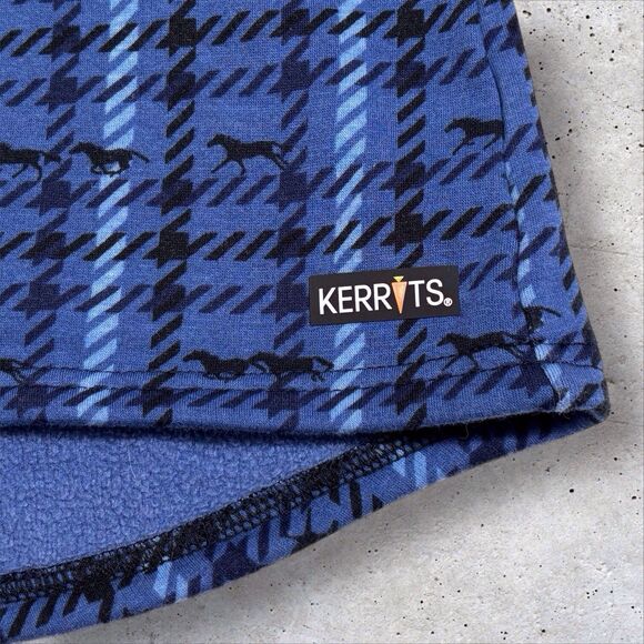 Kerrits Muzzle Nuzzle Pullover Kids Medium Blue Horse Pony Equestrian Riding - Picture 6 of 9